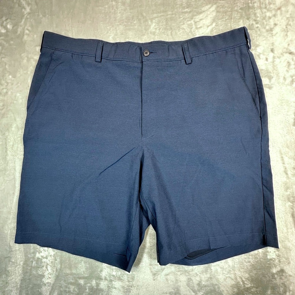 PGA Tour Mens Size 40 Navy Blue Golf Shorts Stretch Polyester Recycled Flat Frnt